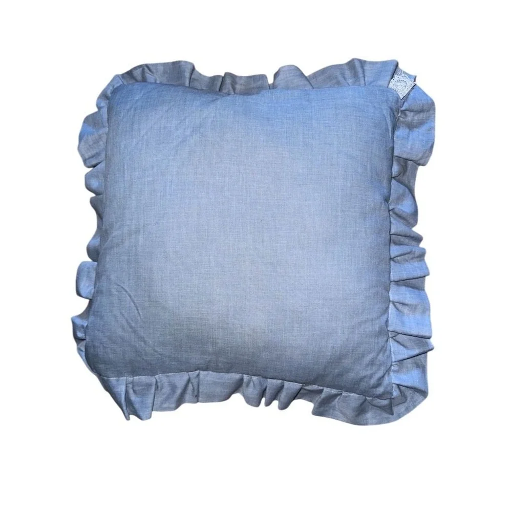 Olde Mill‎ Candlewicking Pillow Blue Birds Williamsburg blue grandmacore lace